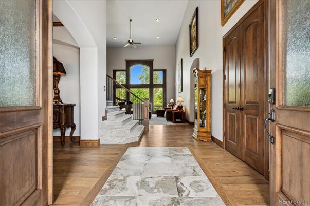 Interior, Marble, Recessed Lighting, Wood Texture Flooring