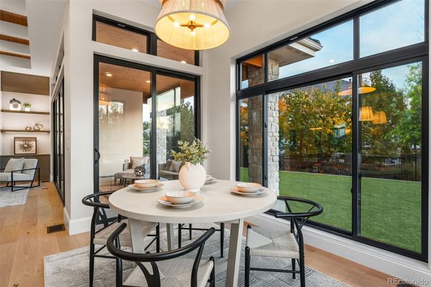 Dining room, Interior, Wood Texture Flooring