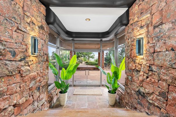 Interior, Recessed Lighting, Stone Walls