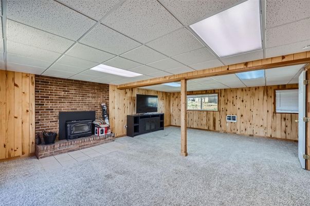 Empty room, Fireplace, Interior, Stone Walls, Wooden Walls