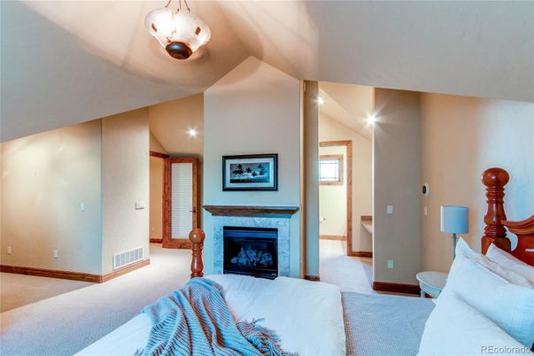 Bedroom, Fireplace, Interior
