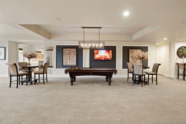 Billiard Table, Dining room, Game Room, Interior, Pendant Lights, Recessed Lighting