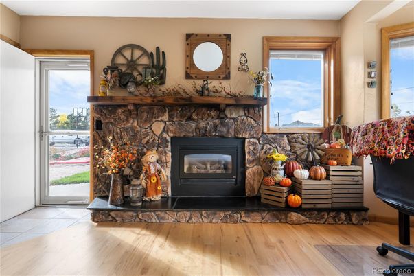 Fireplace, Interior, Wood Texture Flooring