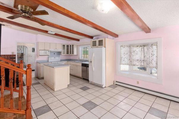 Interior, Kitchen, Wooden Beams