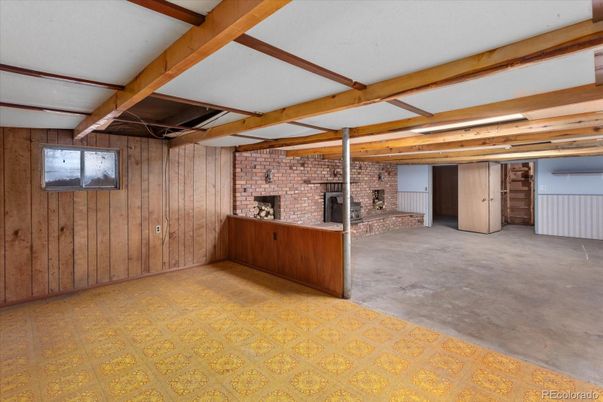 Fireplace, Interior, Stone Walls, Wooden Beams, Wooden Walls