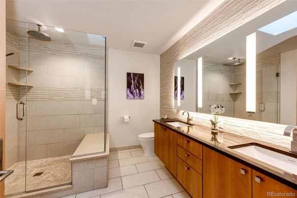 Bathroom, Dual Sink Vanities, Glass Shower, Interior