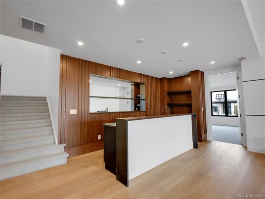Interior, Recessed Lighting, Wood Texture Flooring, Wooden Walls