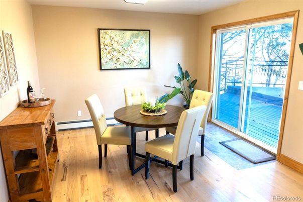 Dining room, Interior, Wood Texture Flooring