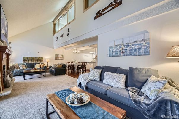 Dining room, Fireplace, Interior, Living room