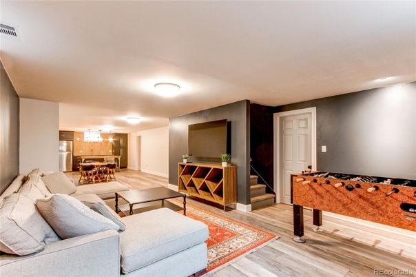Dining room, Game Room, Interior, Living room, Wood Texture Flooring