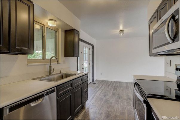 Interior, Kitchen, Wood Texture Flooring