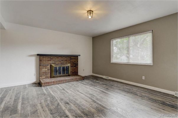 Empty room, Fireplace, Interior, Wood Texture Flooring