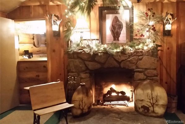 Fireplace, Interior, Wooden Walls