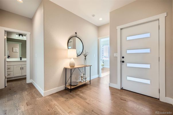 Bathroom, Interior, Recessed Lighting, Wood Texture Flooring