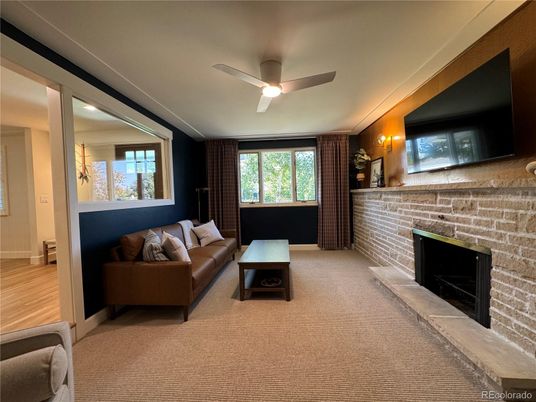 Fireplace, Interior, Living room, Stone Walls