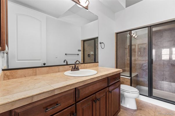 Bathroom, Glass Shower, Interior, Tile Countertops