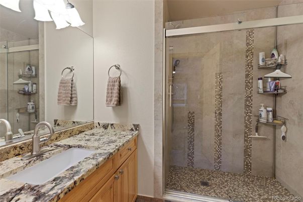 Bathroom, Dual Sink Vanities, Glass Shower, Interior