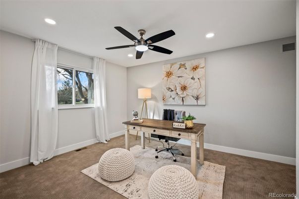 Home Office, Interior, Recessed Lighting