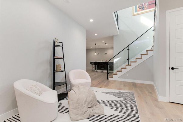 Interior, Pendant Lights, Recessed Lighting, Wood Texture Flooring