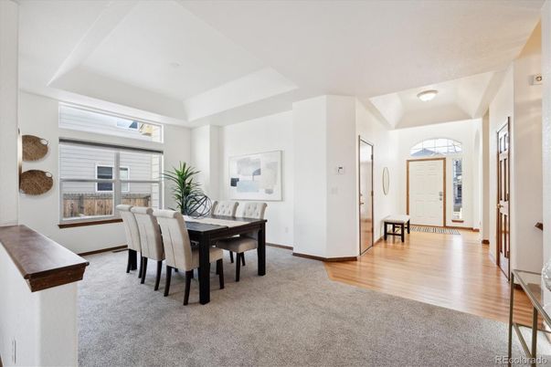 Dining room, Interior, Wood Texture Flooring