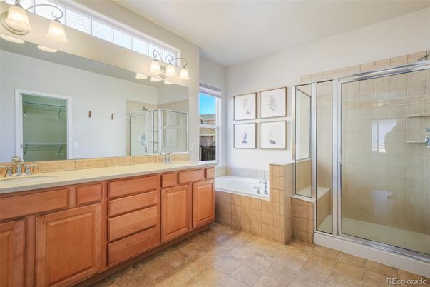 Bathroom, Dual Sink Vanities, Glass Shower, Interior