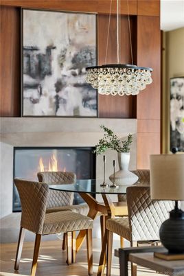 Dining room, Fireplace, Interior