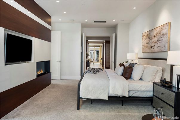 Bedroom, Fireplace, Interior, Recessed Lighting