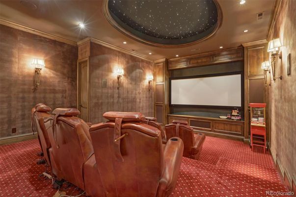 Home Theatre Room, Interior, Projection Screen, Recessed Lighting, Theatre Room