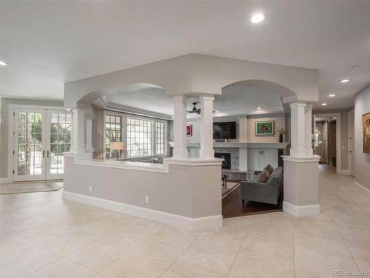 Fireplace, Interior, Living room, Recessed Lighting