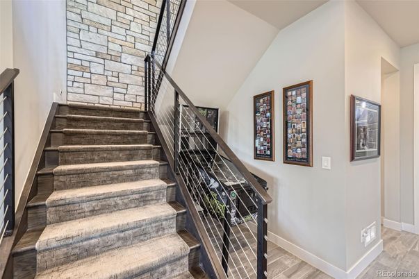 Interior, Stone Walls, Wood Texture Flooring