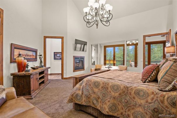 Bedroom, Chandelier, Interior