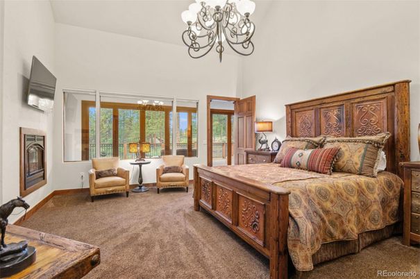 Bedroom, Chandelier, Interior