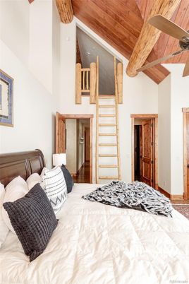 Bedroom, Interior, Wooden Beams, Wooden Ceilings