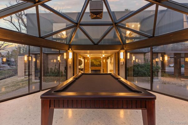 Billiard Table, Game Room, Glass Ceilings, Interior, Sun Room