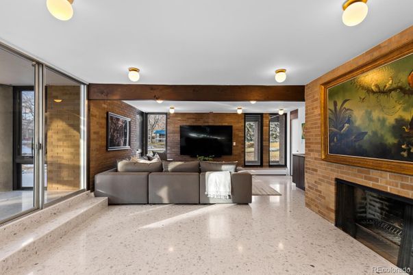 Fireplace, Interior, Living room, Stone Walls