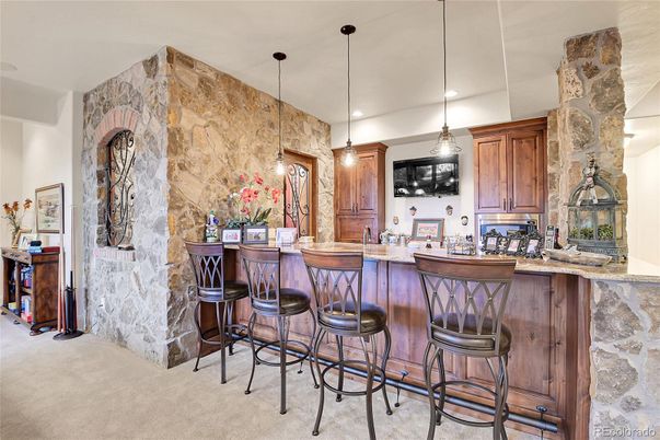 Interior, Pendant Lights, Recessed Lighting, Stone Walls