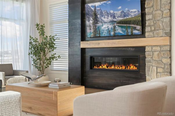 Fireplace, Interior, Stone Walls, Wood Texture Flooring