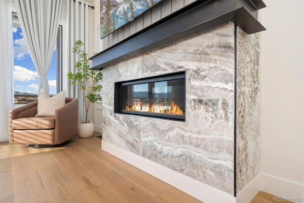 Fireplace, Interior, Wood Texture Flooring