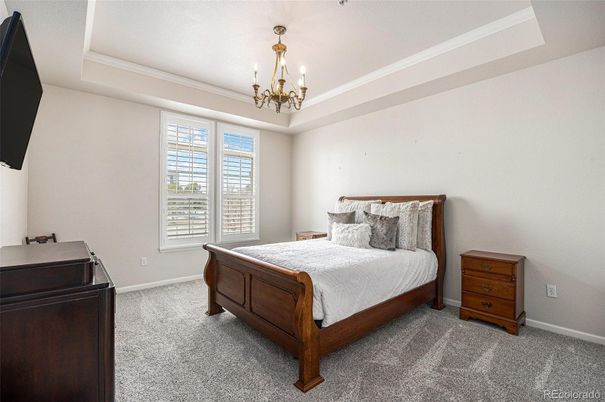 Bedroom, Chandelier, Interior