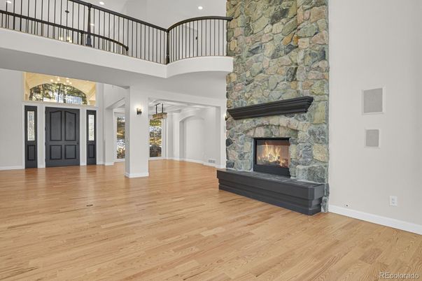 Fireplace, Interior, Wood Texture Flooring