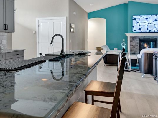 Fireplace, Interior, Kitchen, Recessed Lighting