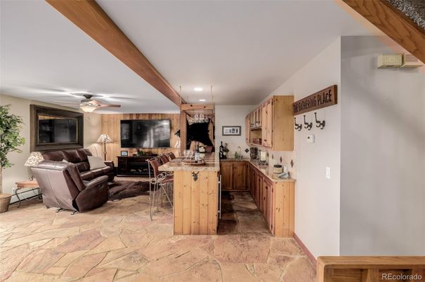 Dining room, Interior, Kitchen, Living room, Recessed Lighting