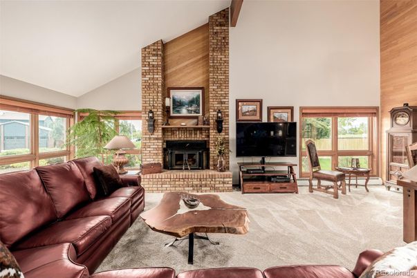 Fireplace, Interior, Living room, Stone Walls, Wooden Walls