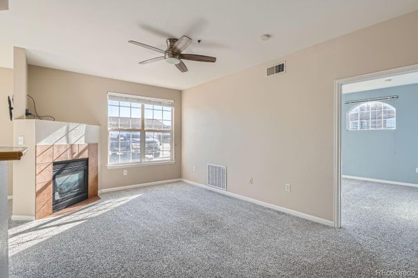 Empty room, Fireplace, Interior