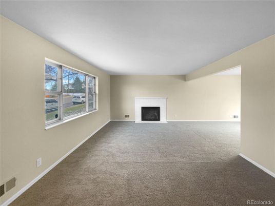 Empty room, Fireplace, Interior