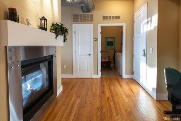 Fireplace, Interior, Wood Texture Flooring