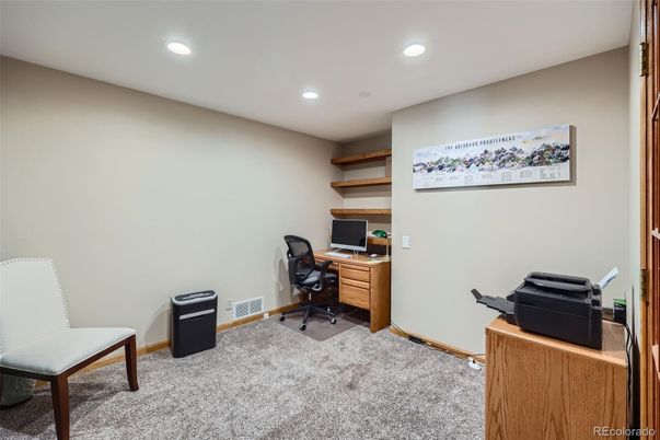 Home Office, Interior, Recessed Lighting