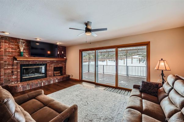 Fireplace, Interior, Living room, Stone Walls, Wood Texture Flooring