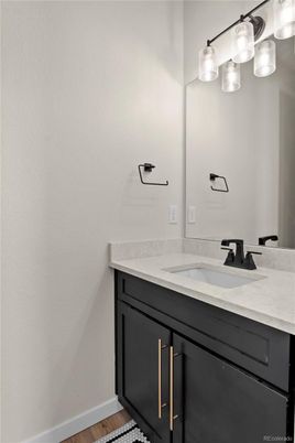 Bathroom, Dual Sink Vanities, Interior, Wood Texture Flooring