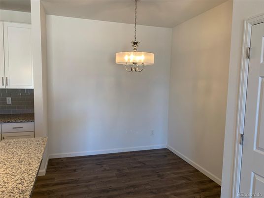 Empty room, Interior, Pendant Lights, Wood Texture Flooring